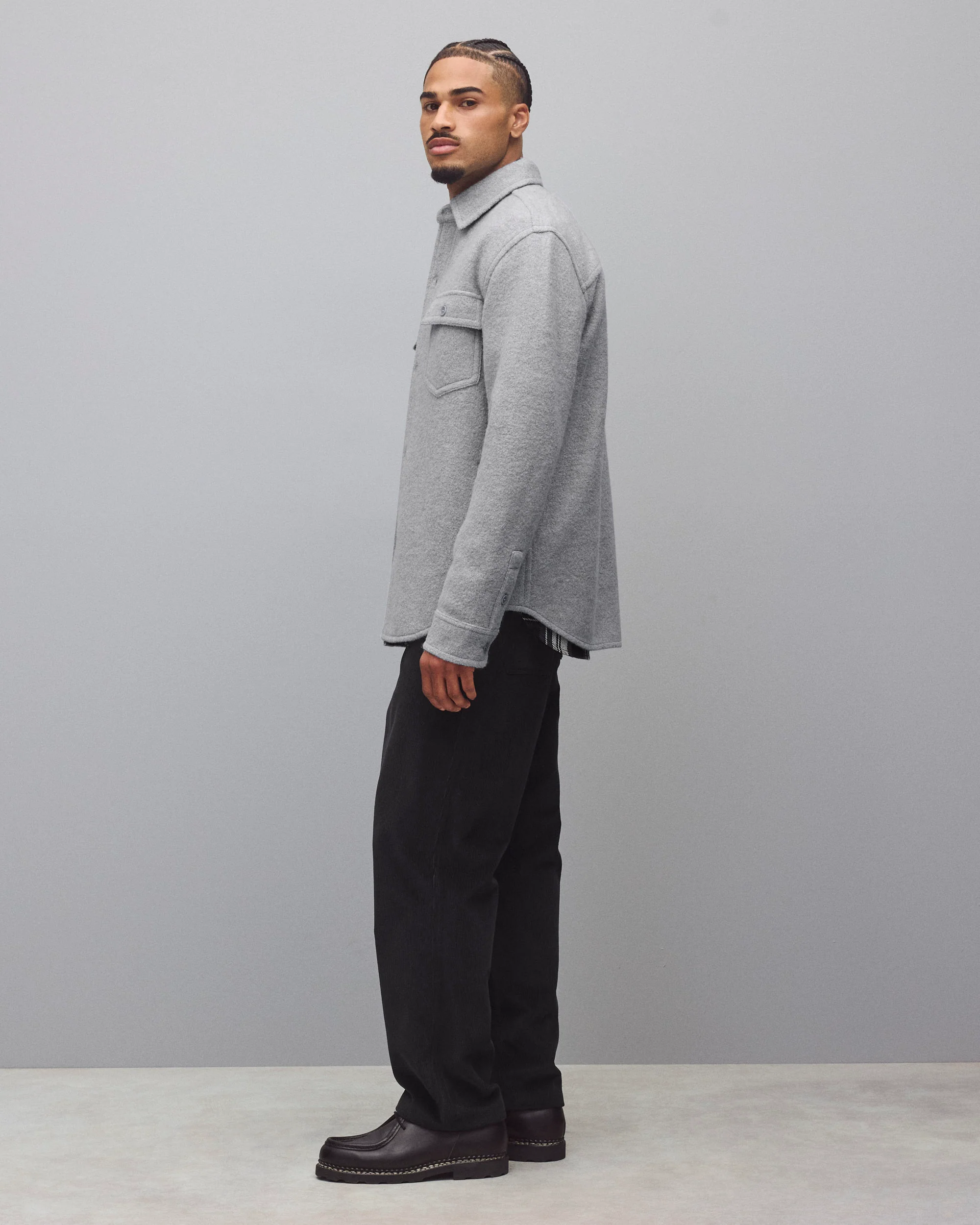 Boiled Wool Warden Overshirt - Image 4