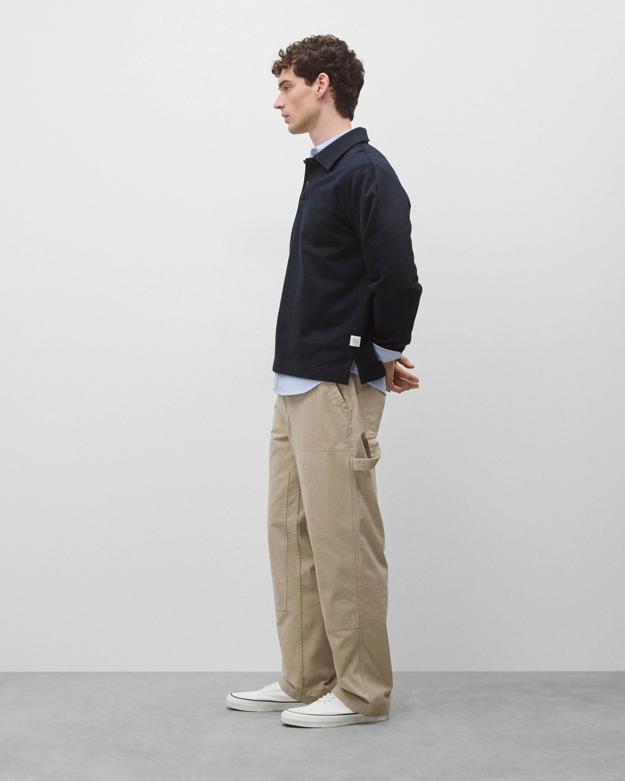 Cotton Canvas Relaxed Double Knee Pant - Image 4