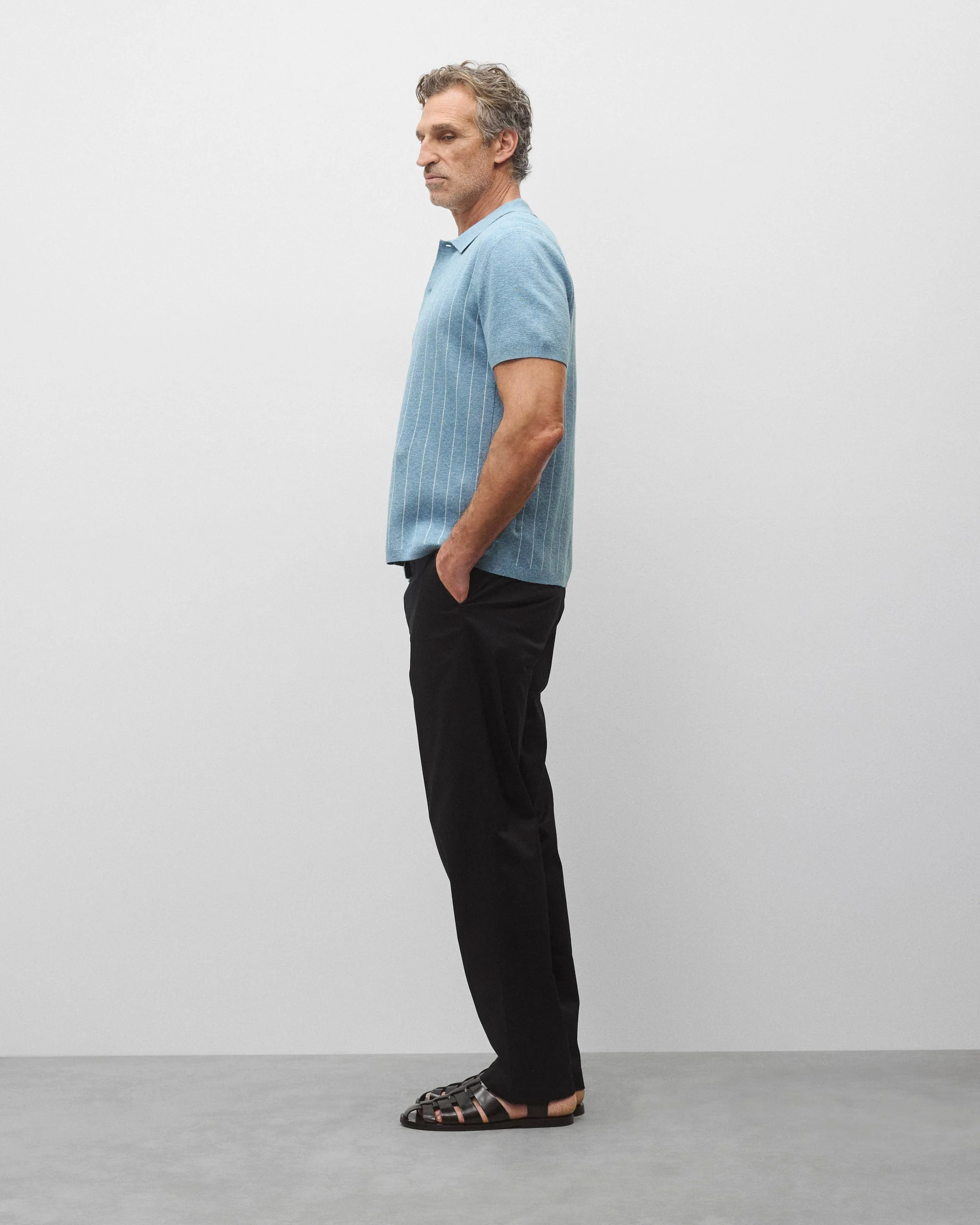 Cotton Linen Stripe Piazza Shirt - Image 4