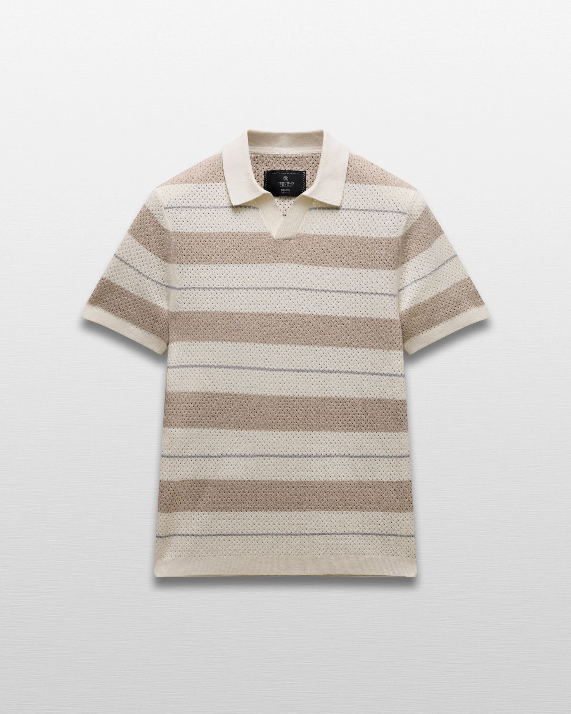 Cotton Linen Stripe Victor Polo - Image 8