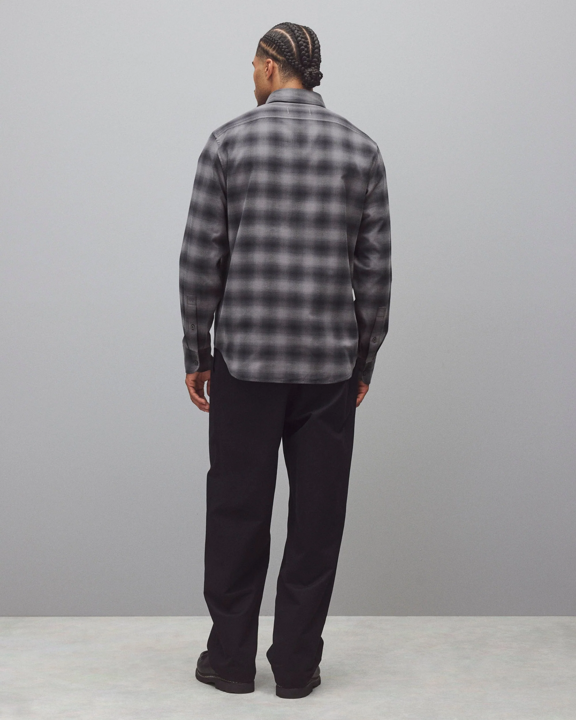 Cotton Plaid Site Standard Shirt - Image 5