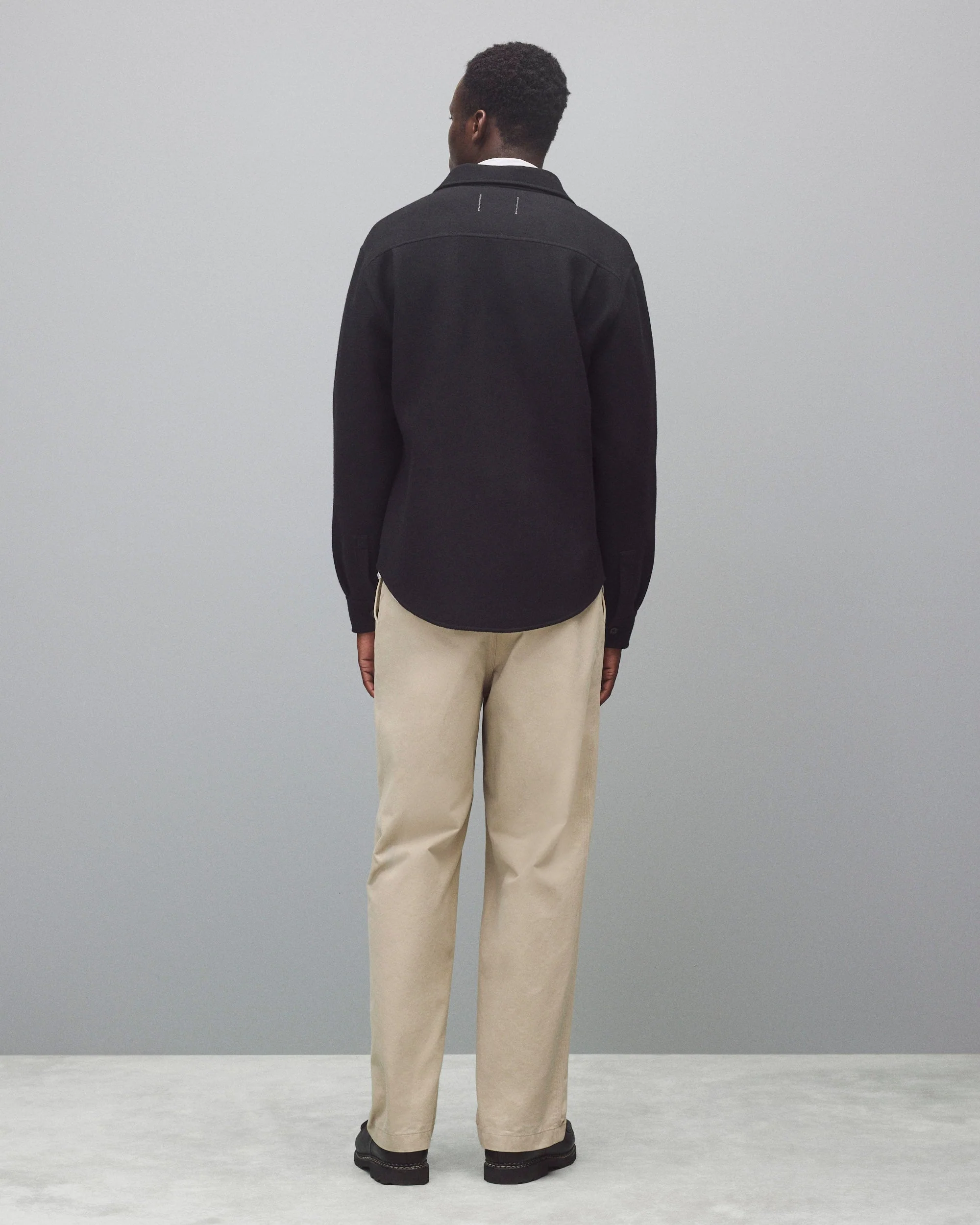 Double Faced Wool Concourse Overshirt - Image 5