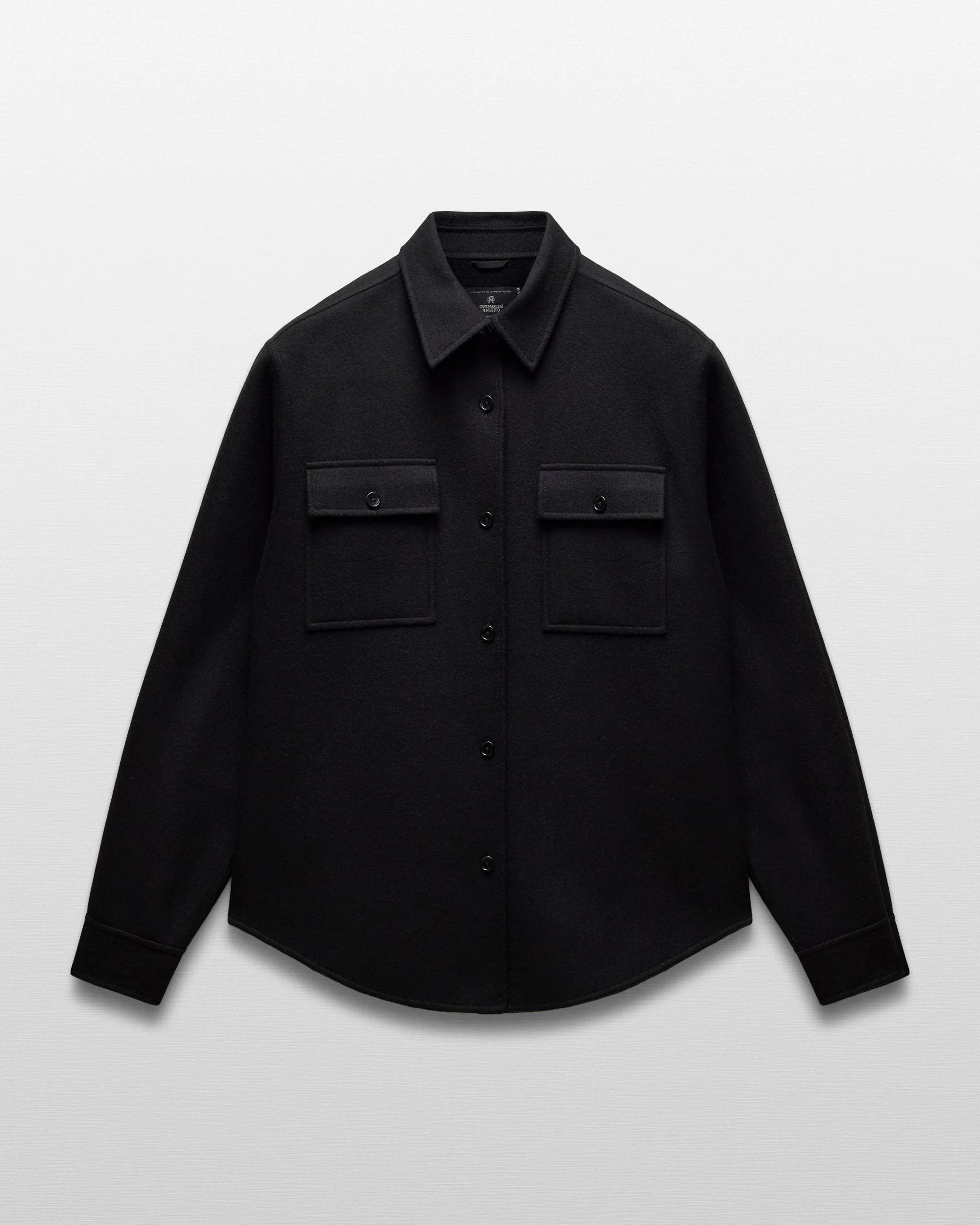 Double Faced Wool Concourse Overshirt - Image 7