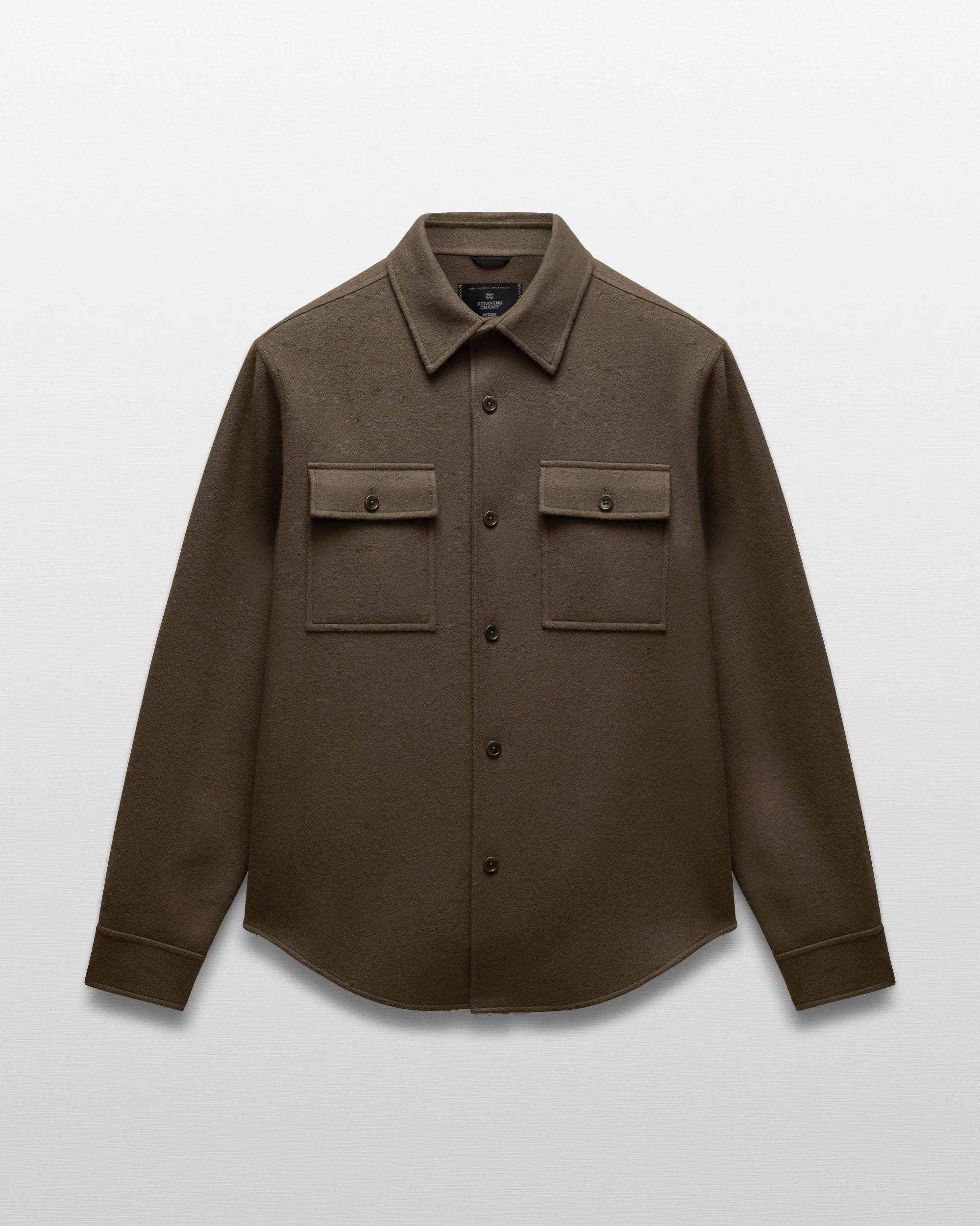 Double Faced Wool Concourse Overshirt - Image 8