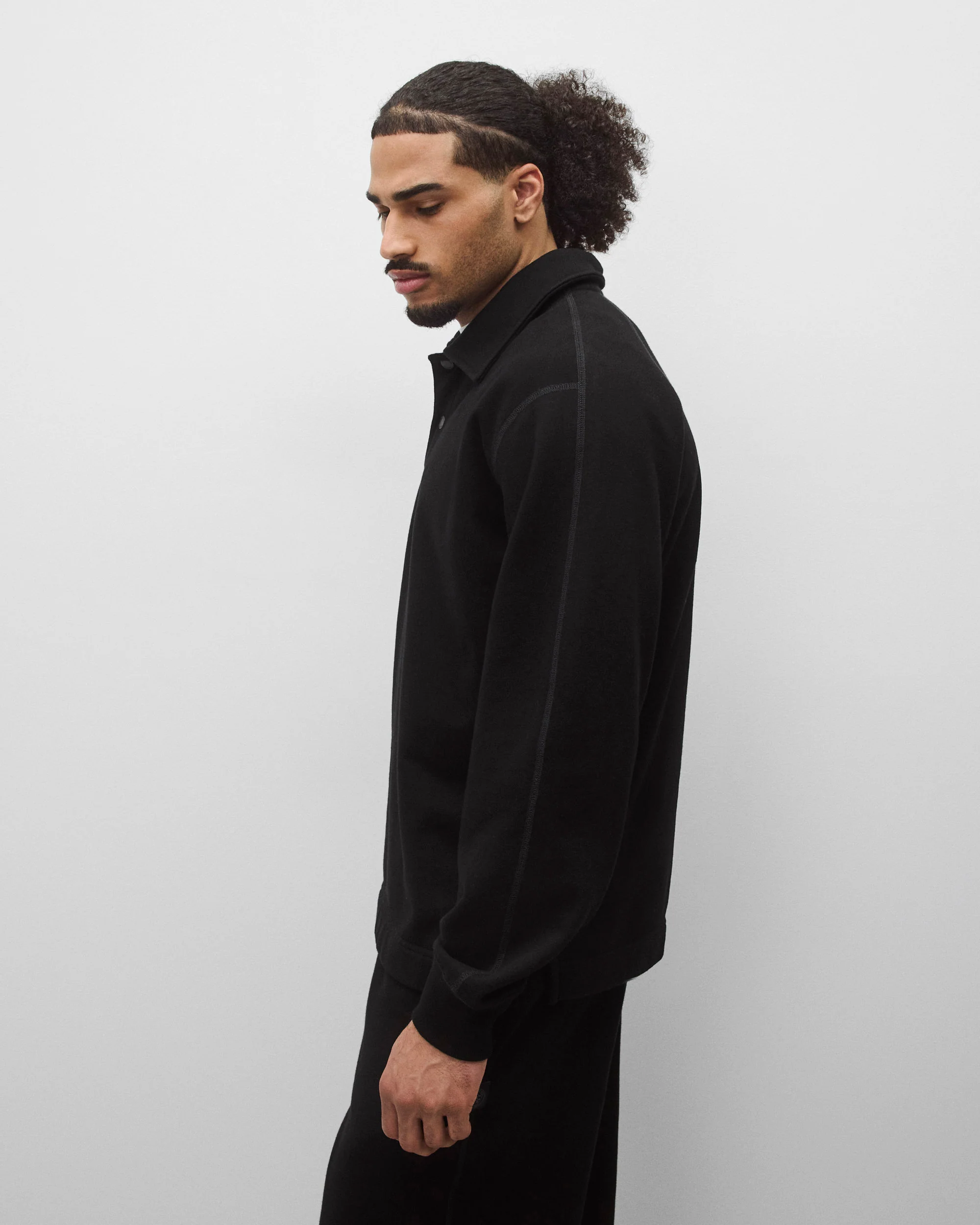 Kyoto Black Midweight Terry Rugby Standard Sweater - Image 4