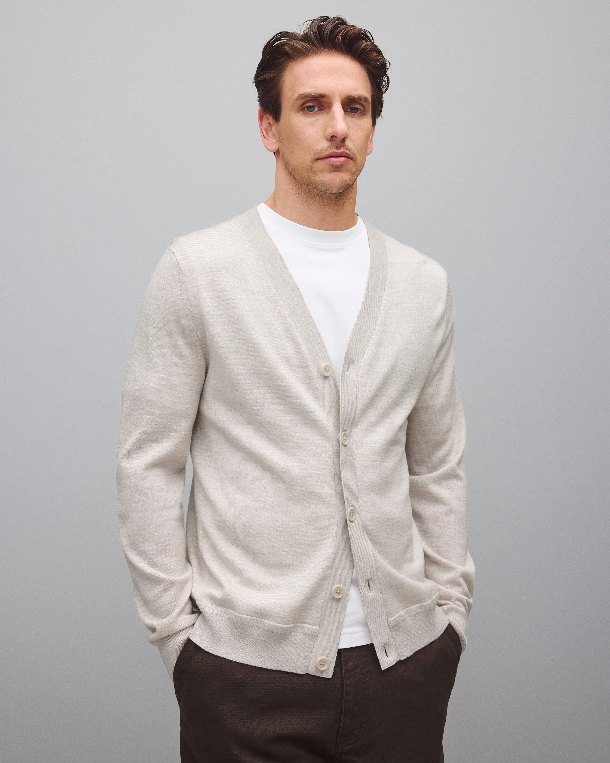 Lightweight Merino Harry Cardigan - Image 2