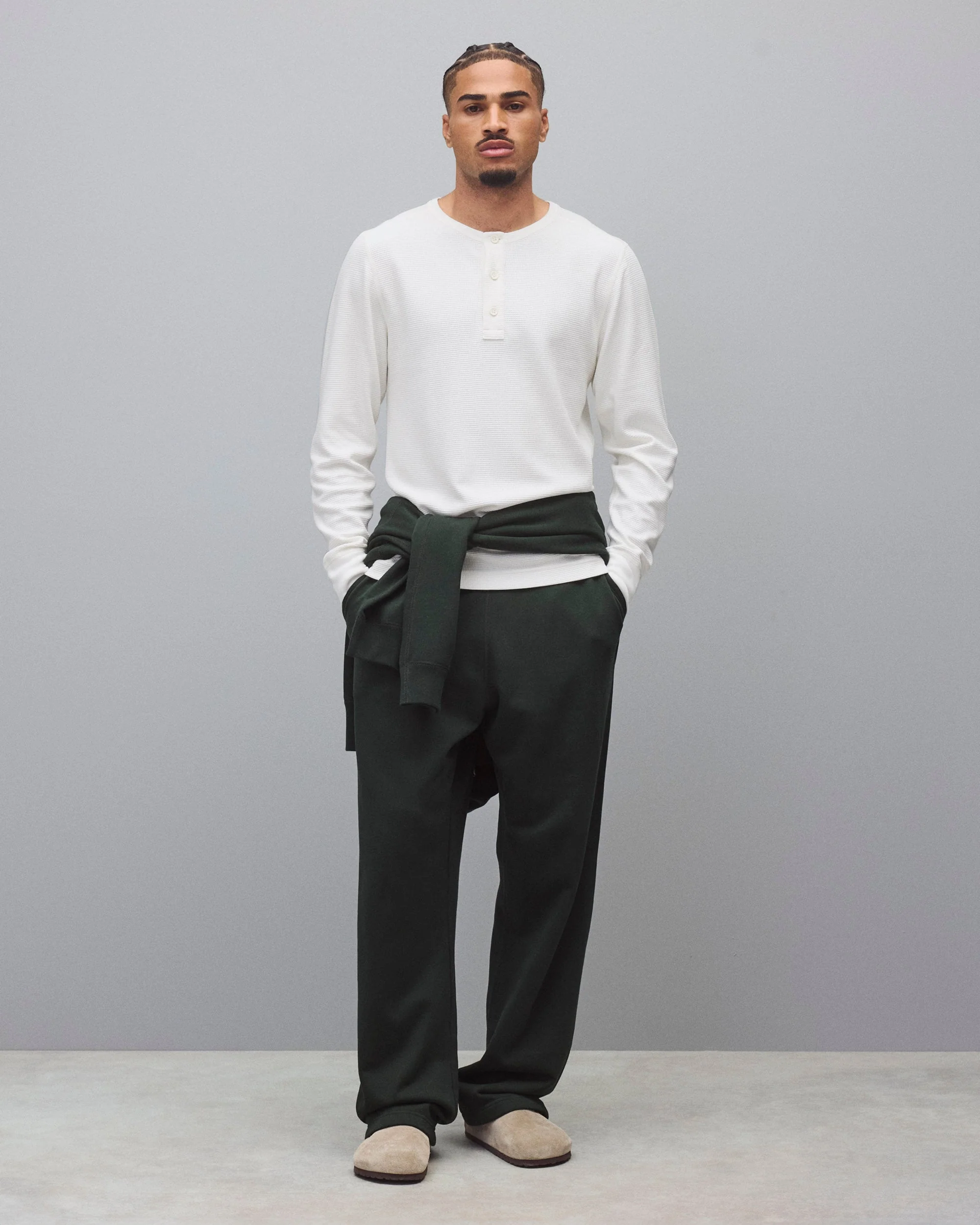 Lightweight Waffle Standard Henley - Image 3