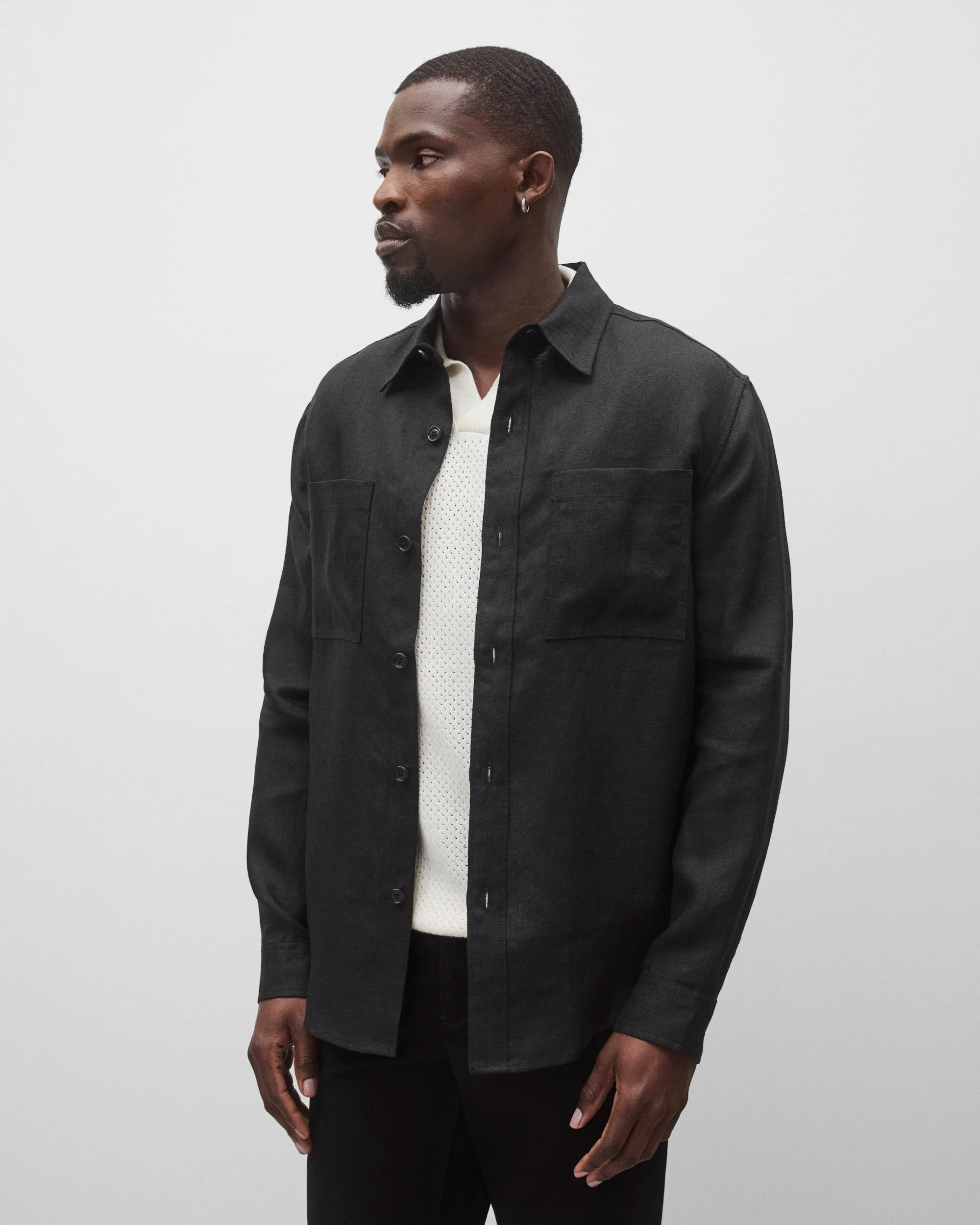 Linen Concourse Standard Overshirt - Image 2