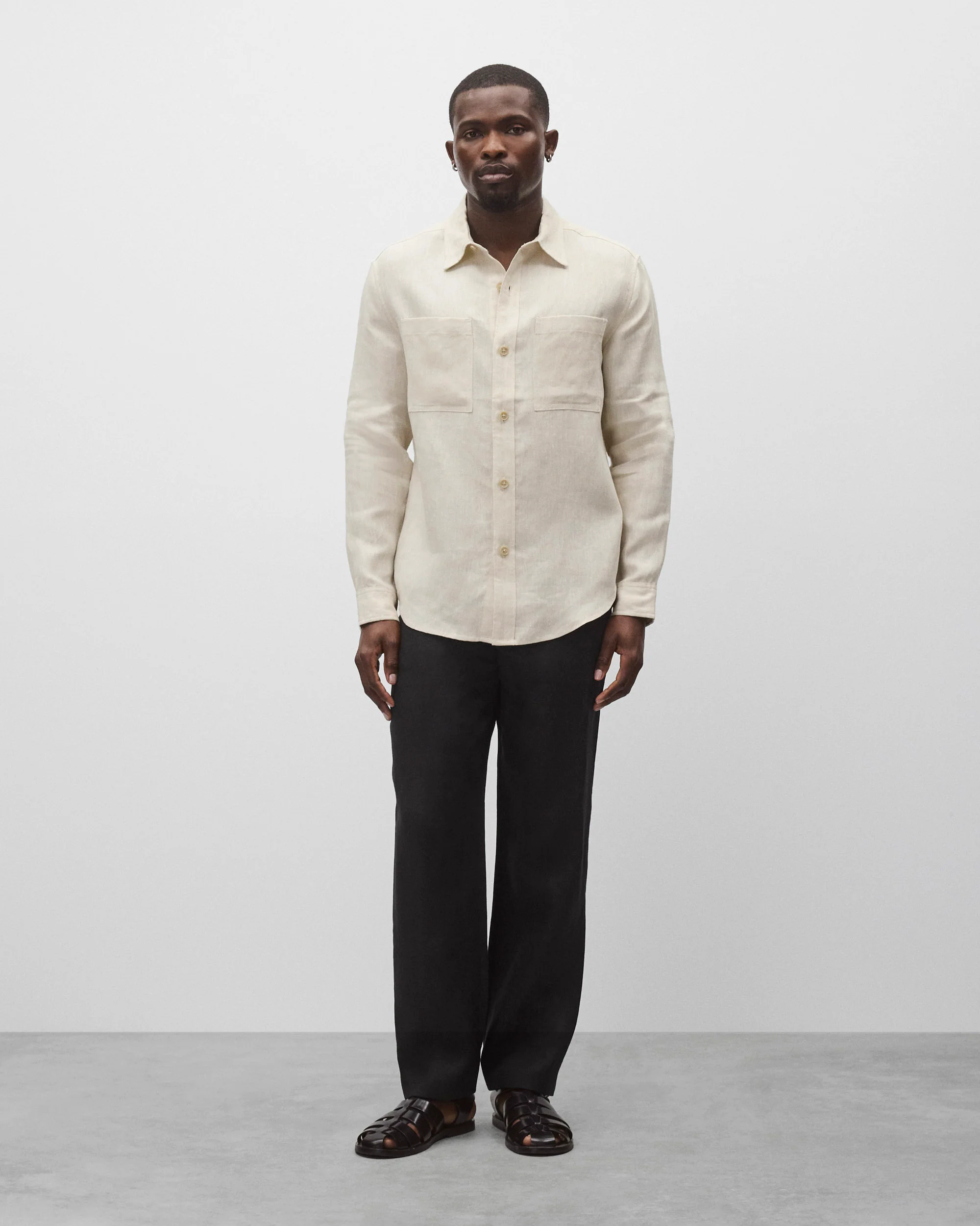Linen Concourse Standard Overshirt - Image 3