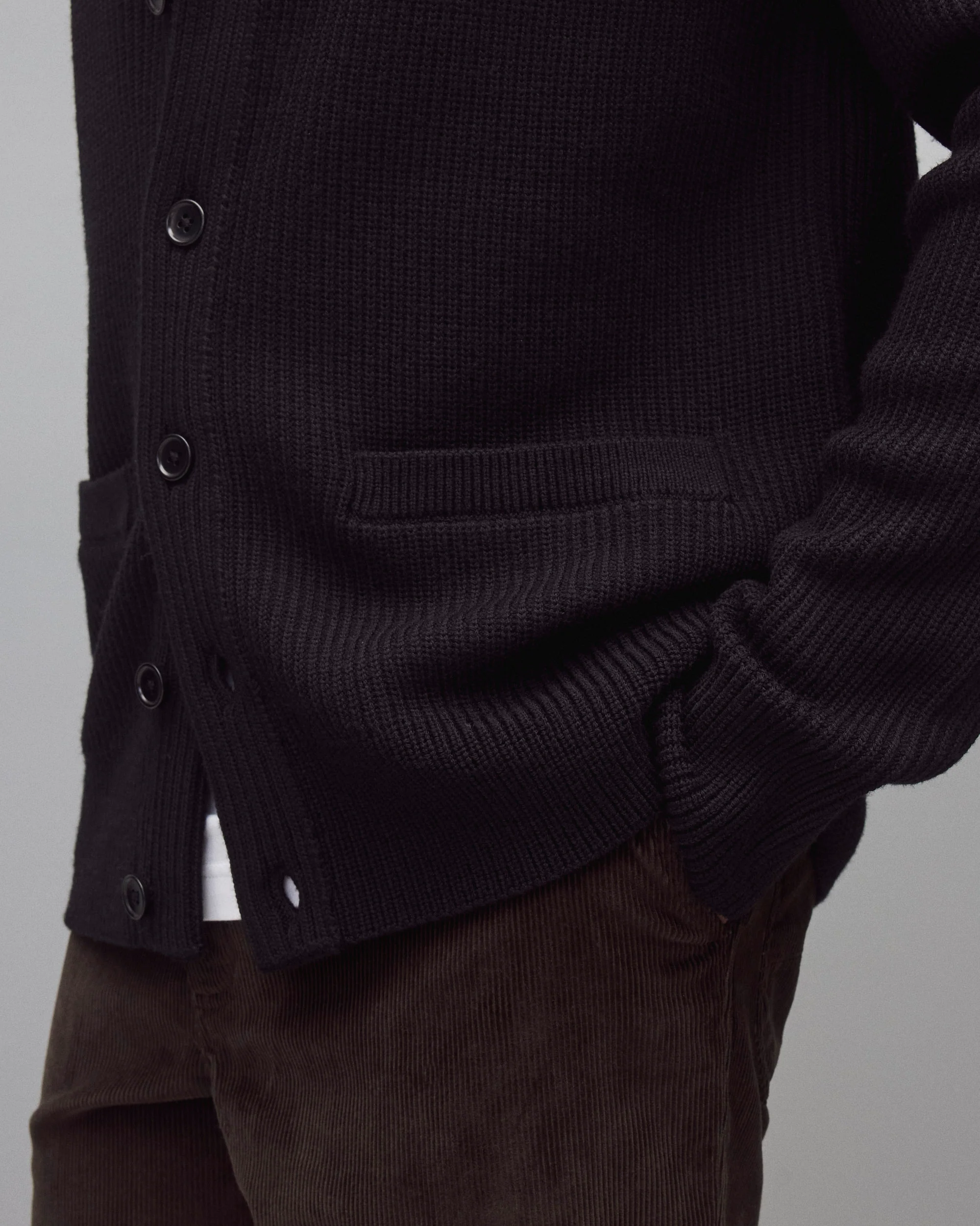 Merino Rib Vinnie Shawl Cardigan - Image 6