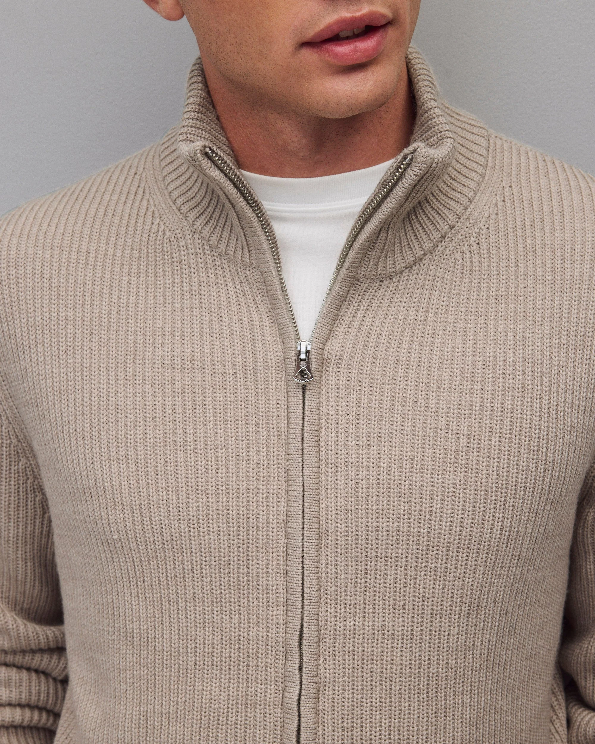 Merino Rib Vinnie Track Jacket - Image 4