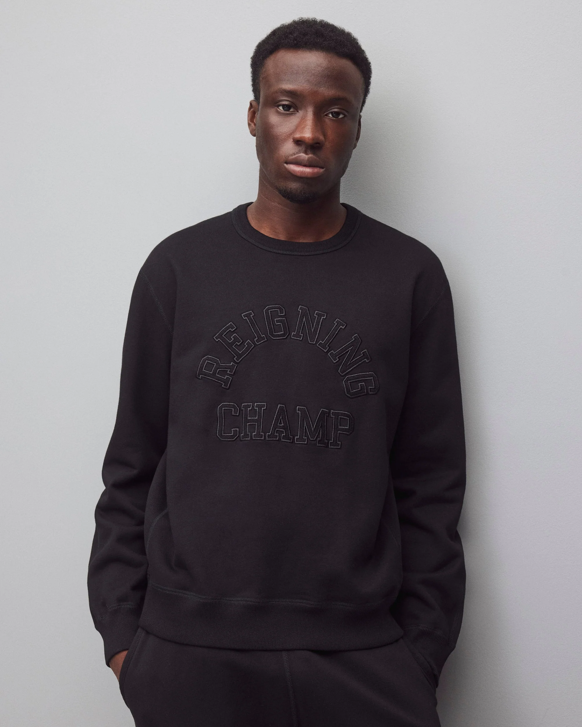 Midweight Terry Arch Logo Standard Crewneck - Image 2