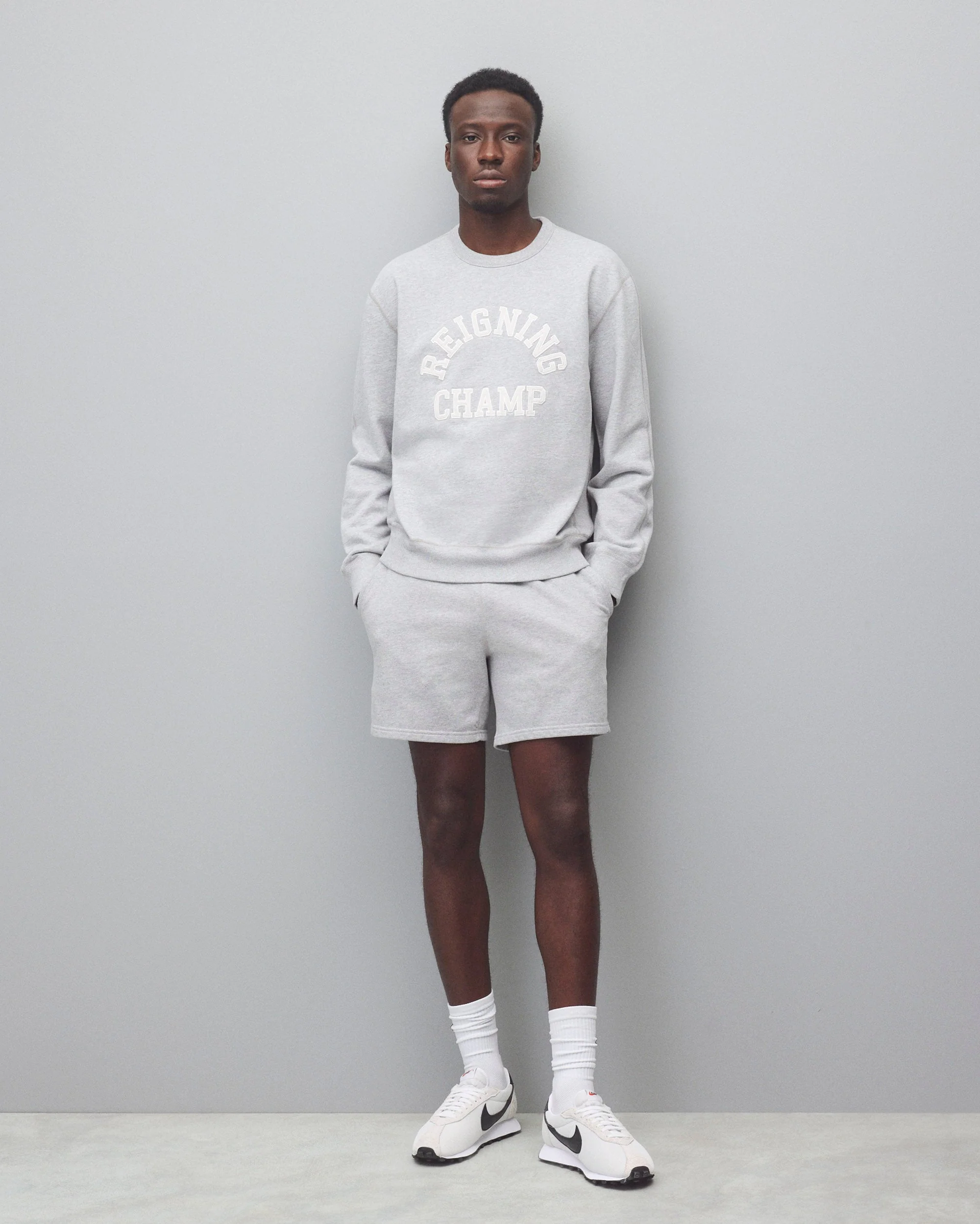 Midweight Terry Arch Logo Standard Crewneck - Image 2