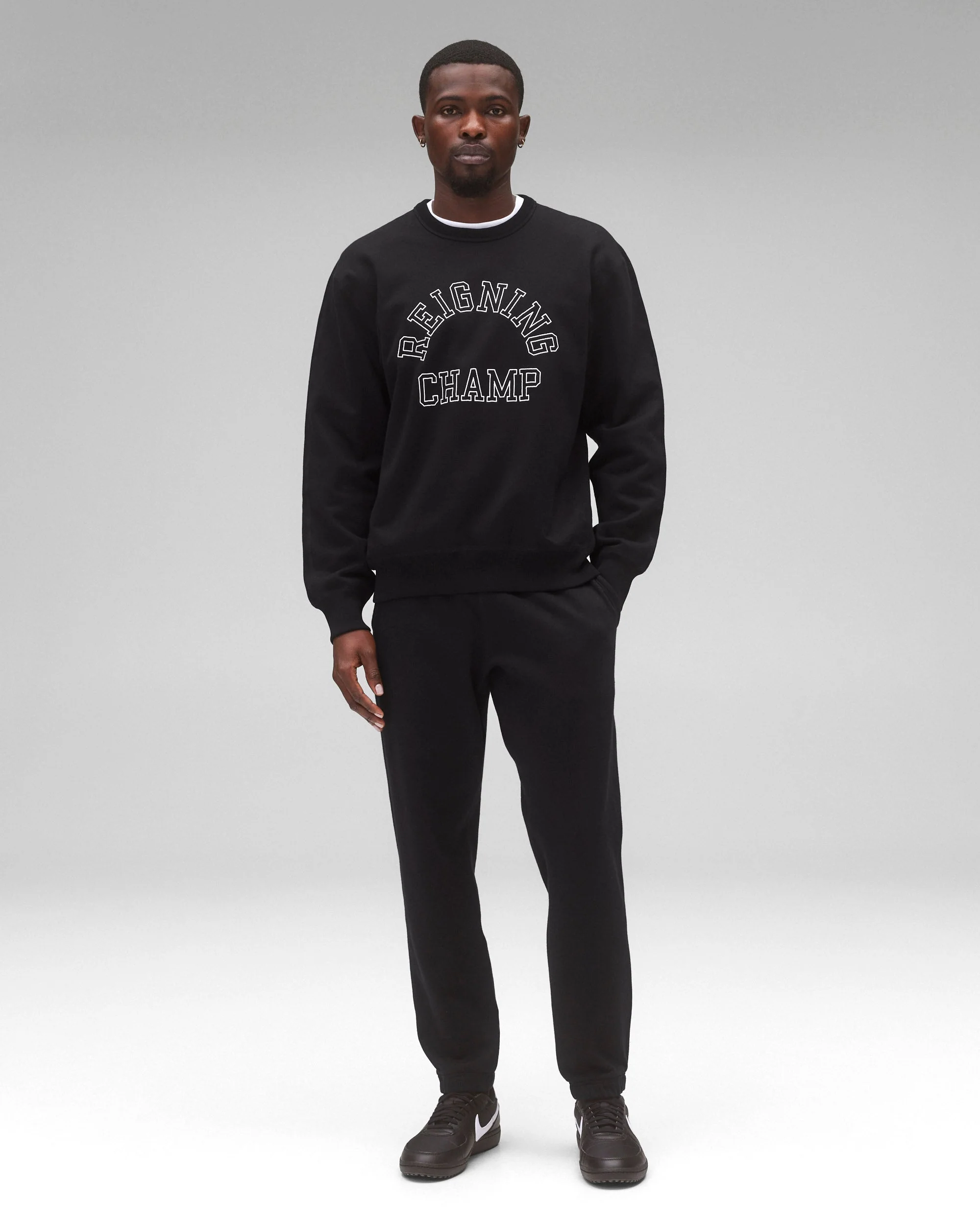 Midweight Terry Arch Logo Standard Crewneck - Image 4