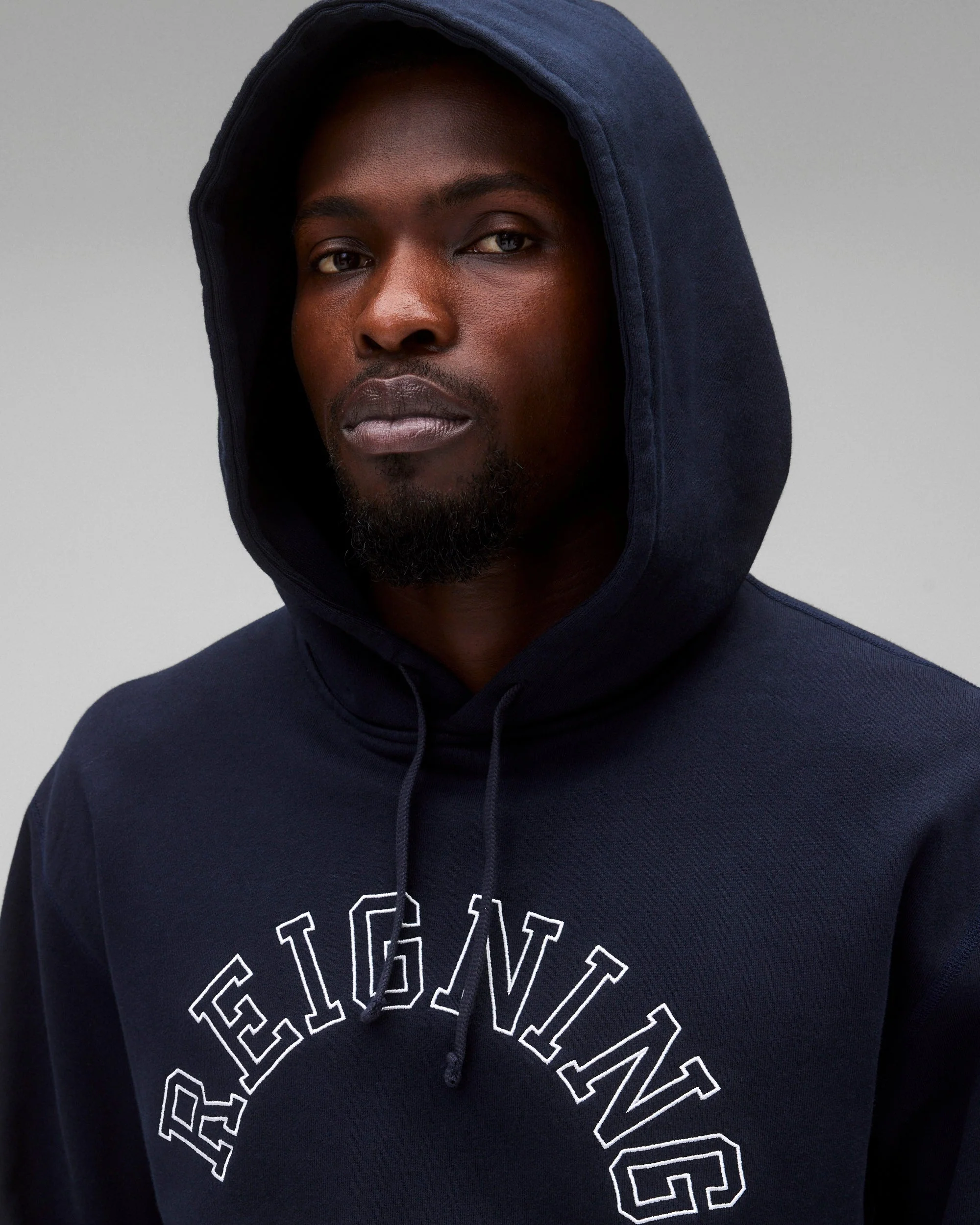 Midweight Terry Arch Logo Standard Hoodie - Image 6