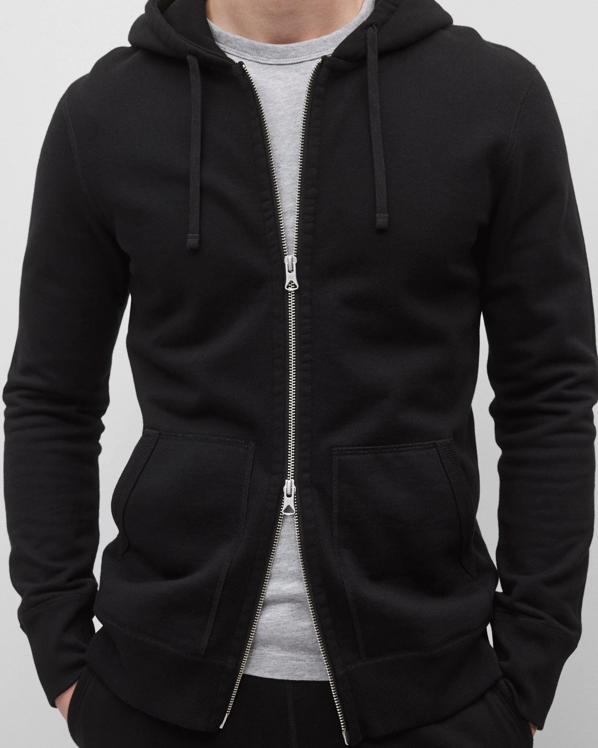 Midweight Terry Slim Zip Hoodie - Image 6