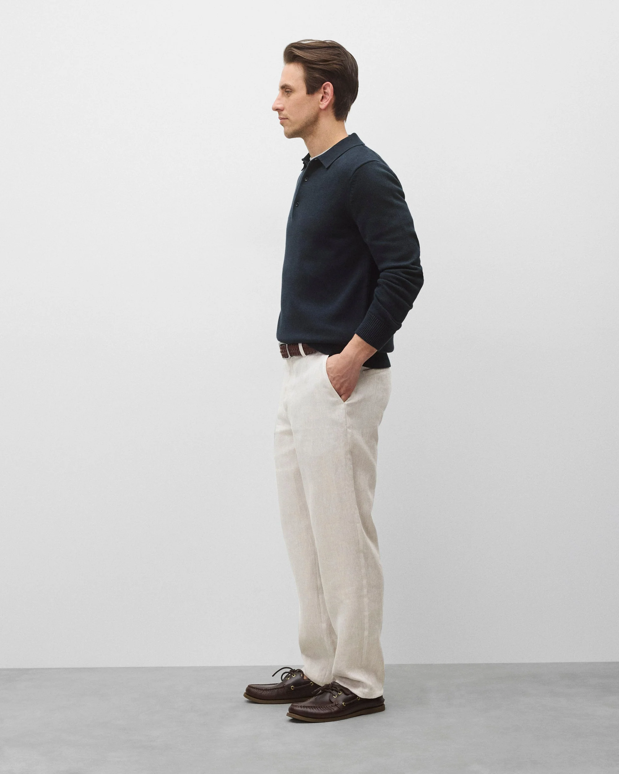 Supima Knit Commodore Polo Sweater - Image 3
